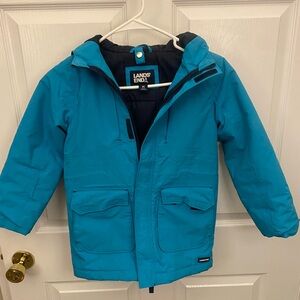 Lands' End Teal Hooded Jacket